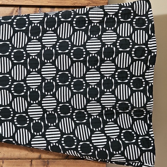 Anne Elisabeth Black White Geometric Print Sleeveless Dress EU 38 US 6 - Picture 3 of 15